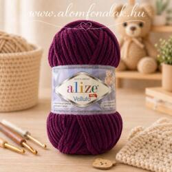 alize Velluto 111 - szilva (zsenília fonal, 100g, 68m) (ruzo09)