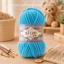 alize Velluto 16 - sötét türkiz (zsenília fonal, 100g, 68m) (mod2)