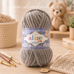 alize Velluto 530 - tejes kávé (zsenília fonal, 100g, 68m) (vel13)
