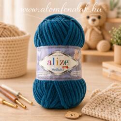 alize Velluto 646 - petróleum (zsenília fonal, 100g, 68m) (mod7)