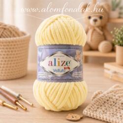 alize Velluto 13 - világos sárga (zsenília fonal, 100g, 68m) (zlt1)
