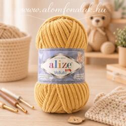 alize Velluto 02 - mustár (zsenília fonal, 100g, 68m) (zlt2)