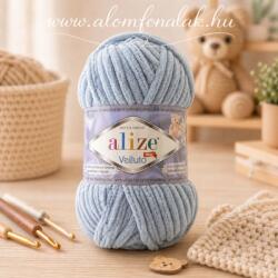 alize Velluto 428 - közép szürke (zsenília fonal, 100g, 68m) (vel15)