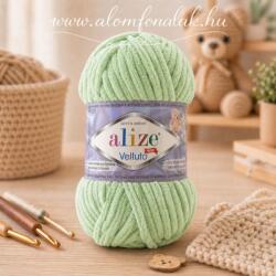 alize Velluto 103 - halvány zöld (zsenília fonal, 100g, 68m) (zel2)