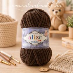 alize Velluto 493 - sötétbarna (zsenília fonal, 100g, 68m) (vel12)