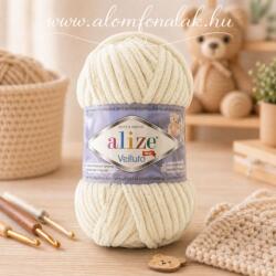 alize Velluto 62 - vajszínü (zsenília fonal, 100g, 68m) (vel02)