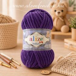alize Velluto 44 - sötétlila (zsenília fonal, 100g, 68m) (ruzo13)