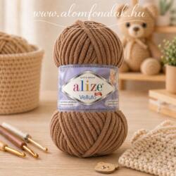alize Velluto 466 - barna (zsenília fonal, 100g, 68m) (vel09)