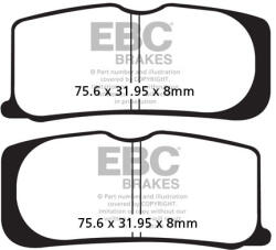 EBC Brakes EBC FA474 fékbetét (1 tárcsához, organikus kevlar) EBC Brakes Fékrendszer és alkatrészei Fékbetétek, fékpofák és féktárcsák Tárcsafékbetétek