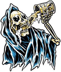 Lethal Threat Beer Reaper matrica (60x80 mm) LETHAL THREAT Váz, idomok és járműkiegészítők Matricák és járműdekoráció Egyéb matricák és dekorációs elemek