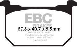 EBC Brakes EBC FA068 fékbetét szett (1 tárcsához) EBC Brakes Fékrendszer és alkatrészei Fékbetétek, fékpofák és féktárcsák Tárcsafékbetétek