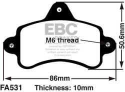 EBC Brakes EBC FA531 karting fékbetét garnitúra (1 készlet/tárcsa) EBC Brakes Egyéb járművek Gokartok és alkatrészek Gokart-fékbetétek