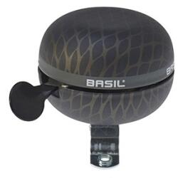 BASIL Ring Bell csengő, fekete-metál, Ø 60 mm, Ø 22, 2-25, 4 mm (darabra) BASIL Egyéb járművek Kerékpározás Kerékpáros kiegészítők Kerékpárcsengők