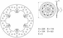 BREMBO Oro Fix féktárcsa - 68B40753 BREMBO Fékrendszer és alkatrészei Fékbetétek, fékpofák és féktárcsák Féktárcsák