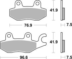 BREMBO utcai szinterelt fémbetétek - 07KA31SA BREMBO Fékrendszer és alkatrészei Fékbetétek, fékpofák és féktárcsák Tárcsafékbetétek