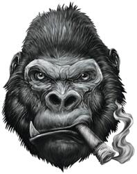 Lethal Threat Mini Nasty Gorilla Cigar matrica (60x80 mm) LETHAL THREAT Váz, idomok és járműkiegészítők Matricák és járműdekoráció Egyéb matricák és dekorációs elemek