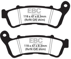EBC Brakes EBC SFAC388 robogó fékbetét karbon, (1 tárcsához, szinterezett) EBC Brakes Fékrendszer és alkatrészei Fékbetétek, fékpofák és féktárcsák Tárcsafékbetétek