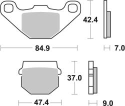 BREMBO Off-Road Szintermetál Fékbetétek - 07KA07SX BREMBO Fékrendszer és alkatrészei Fékbetétek, fékpofák és féktárcsák Tárcsafékbetétek