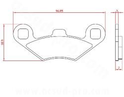 BREN BRENTA BR3157 fékbetét maxirobogóhoz/quadhoz, Peugeot Metropolis 400i, Polaris Sportsman 400 2001-től, 350 4x4 1993-tól, 700 4x4 2002-től, első, ECE R90 minősítés BREN Fékrendszer és alkatrészei Fékbe