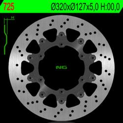 NG Brake Disc NG BRAKES Úszó - 725 NG Brake Disc Fékrendszer és alkatrészei Fékbetétek, fékpofák és féktárcsák Féktárcsák