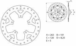 BREMBO Oro Fix féktárcsa - 68B407D9 BREMBO Fékrendszer és alkatrészei Fékbetétek, fékpofák és féktárcsák Féktárcsák