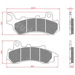 BREN BRENTA első fékbetét maxiscooterhez, Honda PCX 125-150CC 2018-2024 (ECE R90 minősítés) BR3237 (NISSIN féknyereghez) BREN Fékrendszer és alkatrészei Fékbetétek, fékpofák és féktárcsák Tárcsafékbetétek