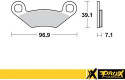 ProX Racing Parts ProX hátsó fékbetét Polaris 450/525 Outlaw '08-11 (EBC FA159R megfelelője) ProX Racing Parts Fékrendszer és alkatrészei Fékbetétek, fékpofák és féktárcsák Tárcsafékbetétek