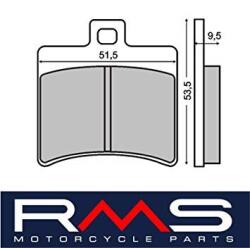 RMS organikus hátsó fékbetét Aprilia Scarabeo 125/Leonardo 250 RMS Fékrendszer és alkatrészei Fékbetétek, fékpofák és féktárcsák Tárcsafékbetétek