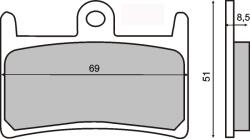 RMS fékbetétek Yamaha 250 T-MAX 2008-2011 RMS Fékrendszer és alkatrészei Fékbetétek, fékpofák és féktárcsák Tárcsafékbetétek