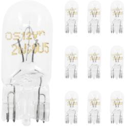OSRAM 12V 2W W2W T10 WEDGE átlátszó izzó (irányjelzőhöz), 10 db/doboz OSRAM Elektromos alkatrészek Világítás és fényjelzés Izzók Jelző- és műszerizzók W2.1x9.5d/T10 üvegtalpas izzók