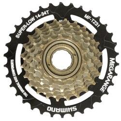 SHIMANO 7 sebességes szabadonfutó 14-34 MEGARANGE, ezüst SHIMANO Egyéb járművek Kerékpározás Kerékpár-alkatrészek Kazetták, szabadonfutók és fogaskerekek Kerékpár-szabadonfutók