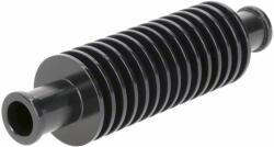 Motomotors Fekete bordázott alumínium hűtőcső (17x12.5x133mm) Motomotors Motoralkatrészek Hűtőrendszer és vízpumpák Hűtőradiátorok és hőcserélők