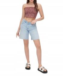 House Színes Viszkóz Mintás Rövid Crop Top Ujjatlan Textúra XL