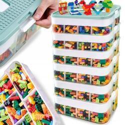 LEGO® Építőkocka Tároló 6 Szintes Réteges Rendszerező 44 L-es Rekesszel (006795 + 006795)