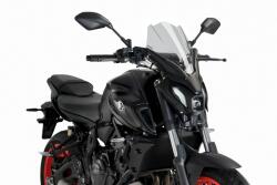 Puig N. G. Touring szélvédő Yamaha MT07 2021-től, füstszínű Puig Váz, idomok és járműkiegészítők Szélvédők és tartozékaik Szélvédők Motorkerékpár- és robogószélvédők