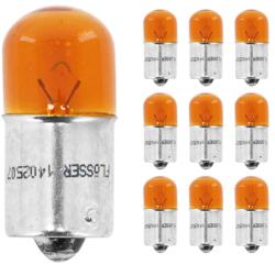 Flösser Izzó 12V 10W R10W BA15S - narancs (irányjelzőhöz) (10 db/csomag) FLOSSER Elektromos alkatrészek Világítás és fényjelzés Izzók Jelző- és műszerizzók BA15s jelzőizzók