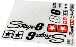 Stage6 Matricalap Stage6 A2 MK2 fehér Stage6 Váz, idomok és járműkiegészítők Matricák és járműdekoráció Egyéb matricák és dekorációs elemek