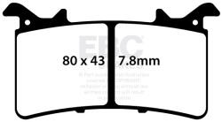 EBC Brakes EBC FA757HH fékbetét szinterezett (1 tárcsához, megerősített kivitel) EBC Brakes Fékrendszer és alkatrészei Fékbetétek, fékpofák és féktárcsák Tárcsafékbetétek