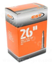 CST 26" x 1.75-2.125 kerékpár belső, Presta szelep, 195g CST Egyéb járművek Kerékpározás Kerékpár-alkatrészek Kerékpárkerekek és kerékalkatrészek Kerékpár-belső gumik