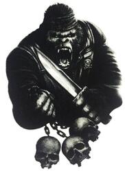 Lethal Threat Mini Gorilla Koponya matrica (60x80mm) LETHAL THREAT Váz, idomok és járműkiegészítők Matricák és járműdekoráció Egyéb matricák és dekorációs elemek