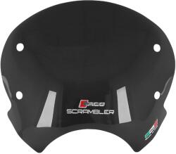 Faco motor szélvédő DUCATI 400-800 SCRAMBLER 2015-2019, füstszínű, rövid (magasság: 300 mm) Faco Váz, idomok és járműkiegészítők Szélvédők és tartozékaik Szélvédők Motorkerékpár- és robogószélvédők