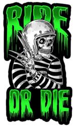 Lethal Threat Mini Ride or Die matrica (60x80 mm) LETHAL THREAT Váz, idomok és járműkiegészítők Matricák és járműdekoráció Egyéb matricák és dekorációs elemek