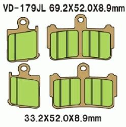 Wesrah VD-179JL fékbetét Wesrah Fékrendszer és alkatrészei Fékbetétek, fékpofák és féktárcsák Tárcsafékbetétek