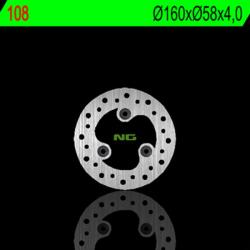 NG Brake Disc NG FÉKEK Fix FékTárcsa - 108 NG Brake Disc Fékrendszer és alkatrészei Fékbetétek, fékpofák és féktárcsák Féktárcsák