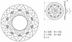 BREMBO Oro Lebegő Féknyereg - 78B40871 BREMBO Fékrendszer és alkatrészei Fékbetétek, fékpofák és féktárcsák Féktárcsák