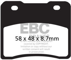 EBC Brakes EBC FA102 fékbetét (1 tárcsához, komplett szett) EBC Brakes Fékrendszer és alkatrészei Fékbetétek, fékpofák és féktárcsák Tárcsafékbetétek