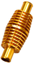 Voca Racing alumínium folyamatos átfolyású hűtő, arany (40x106), 17 mm tömlőcsatlakozás Voca Racing Motoralkatrészek Hűtőrendszer és vízpumpák Hűtőradiátorok és hőcserélők
