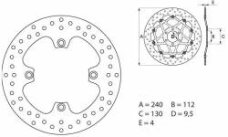 BREMBO Oro Fix féktárcsa - 68B40789 BREMBO Fékrendszer és alkatrészei Fékbetétek, fékpofák és féktárcsák Féktárcsák