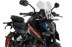 Puig KTM 125/390 Duke 24-25 túra plexi szélvédő (átlátszó) Puig Váz, idomok és járműkiegészítők Szélvédők és tartozékaik Szélvédők Motorkerékpár- és robogószélvédők