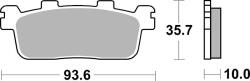 BREMBO robogó szinterelt fémbetétes fékbetétek - 07069XS BREMBO Fékrendszer és alkatrészei Fékbetétek, fékpofák és féktárcsák Tárcsafékbetétek